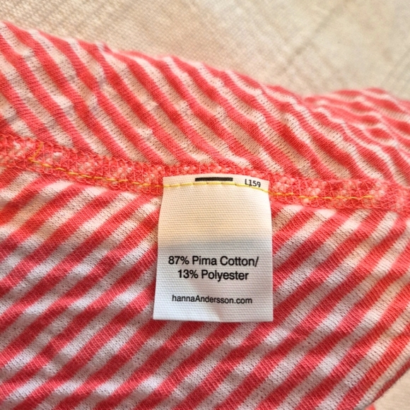 Hanna Andersson girls size 130 or 8 reversible dress lt orange & white VGUC - Picture 8 of 11